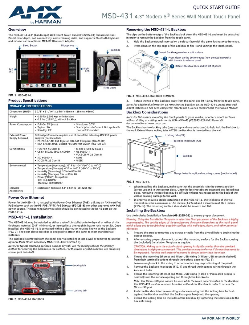 AMX MSD-431 User manual