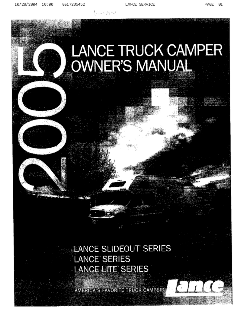 Lance Lance Slideout 2005 Series owner's manual