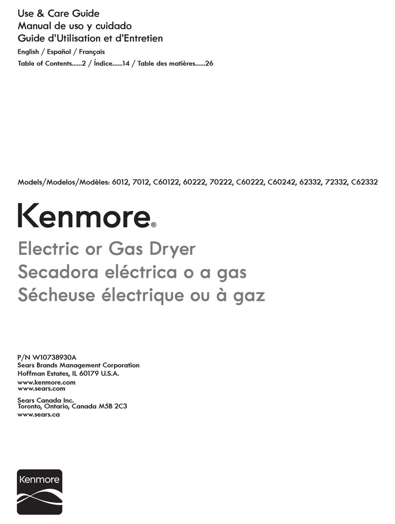 Kenmore 6012 User manual