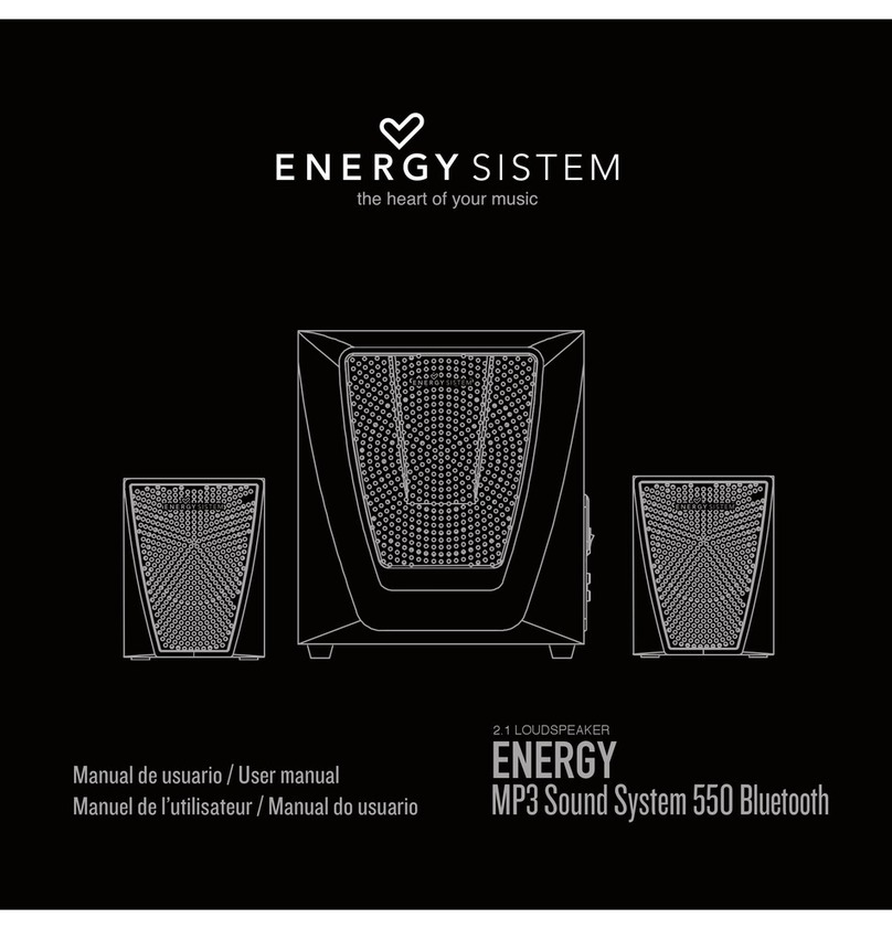 ENERGY SISTEM Energy MP3 Sound System 550Bluetooth user manual