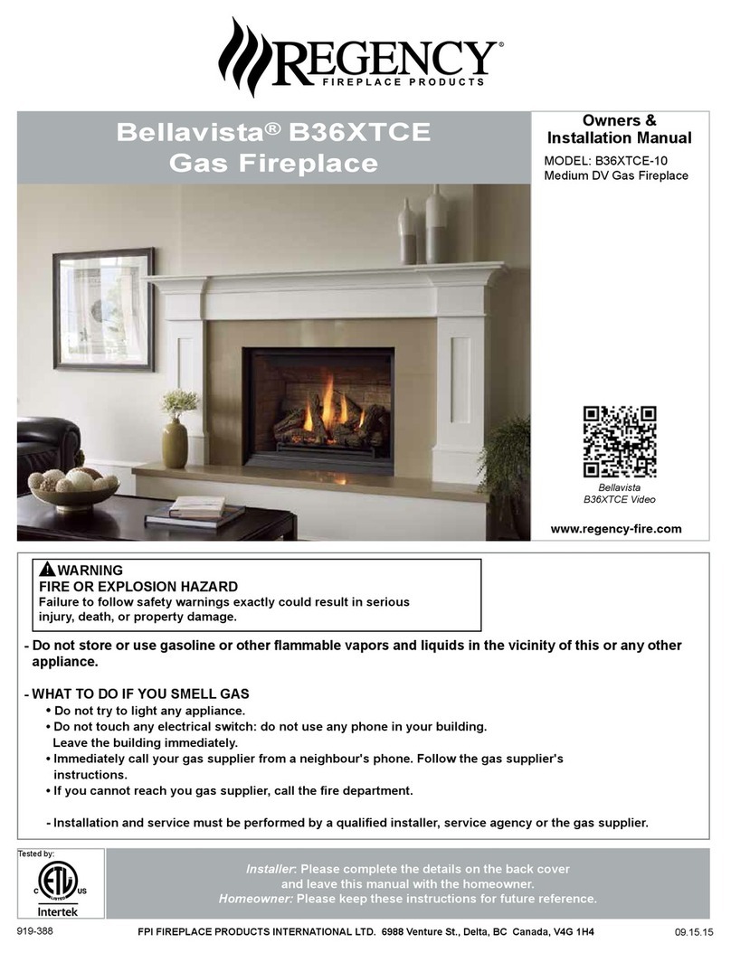 Regency bellavista B36XTCE Quick start guide