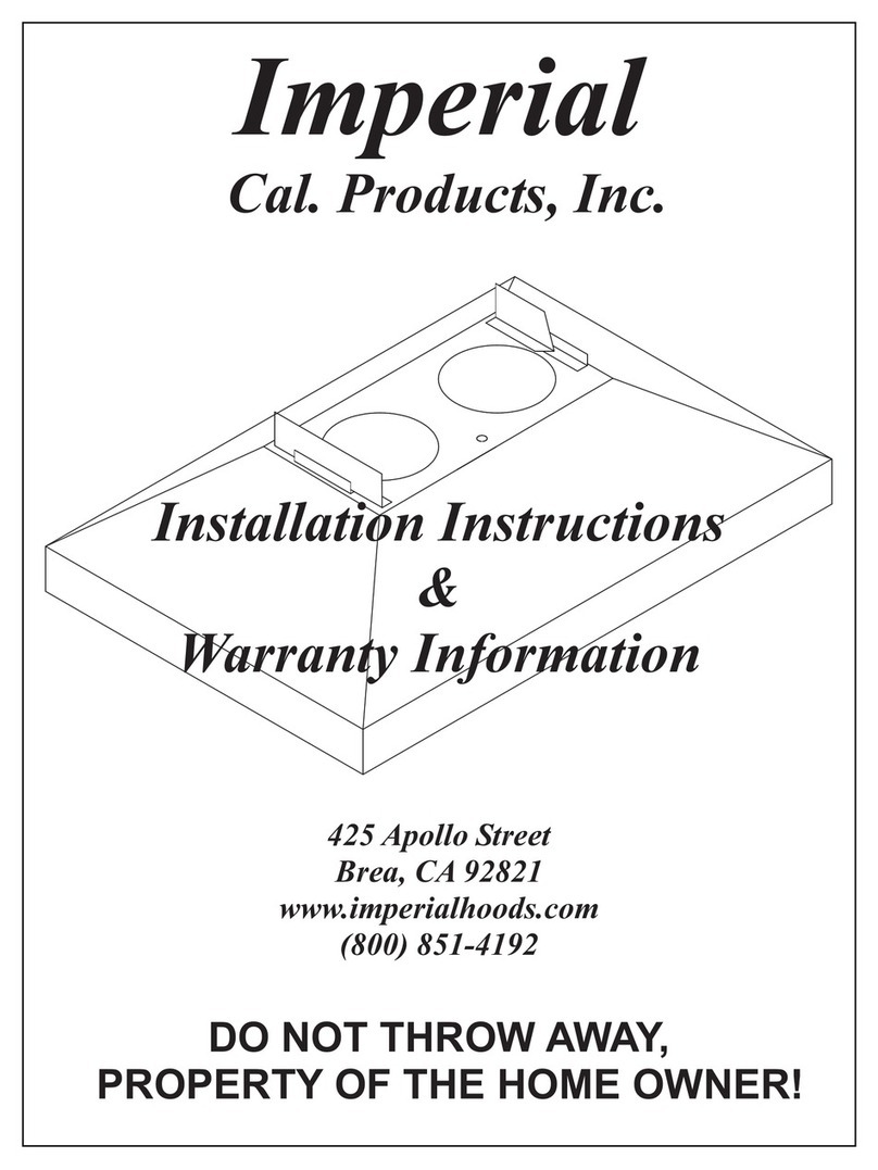 Imperial Cal Products C2000SD2 Installation instructions & warranty information