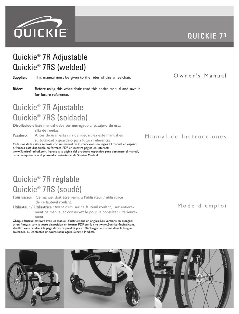Sunrise Medical Quickie 7R User manual Sunrise Medical Quickie 7R User manual