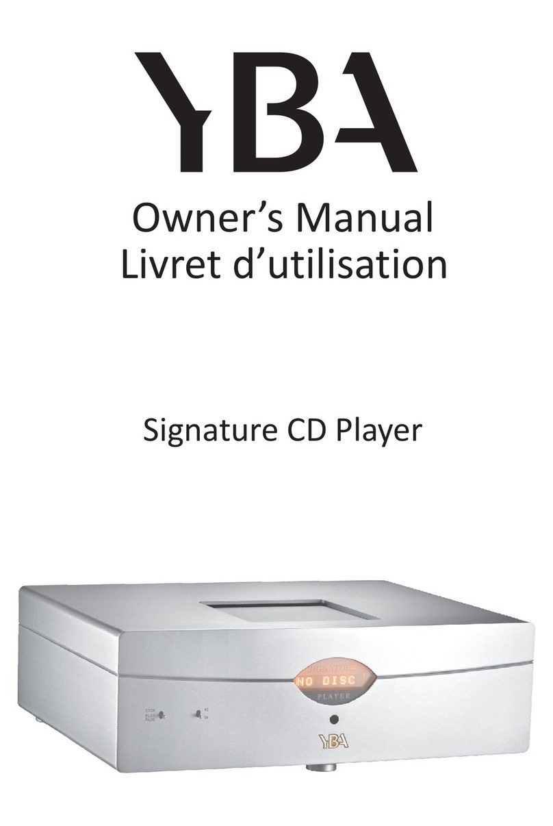 YBA DESIGN Signature owner's manual