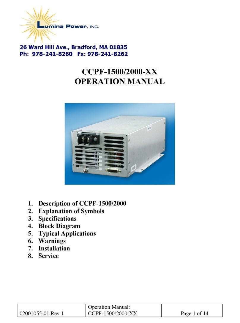 Lumina Power CCPF-1500 User manual