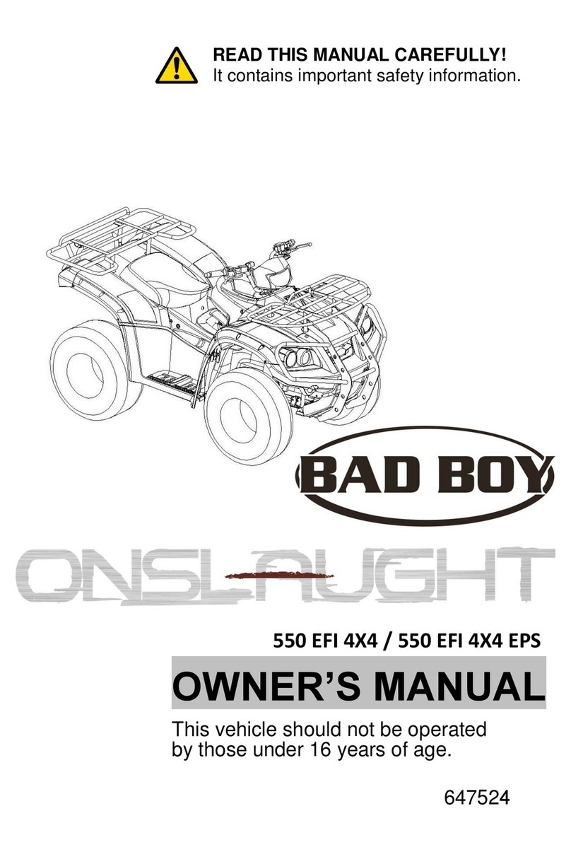 Bad Boy Onslaught 550 EFI 4X4 EPS owner's manual