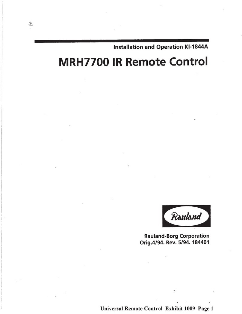 rauland MRH7700 Installation and operation