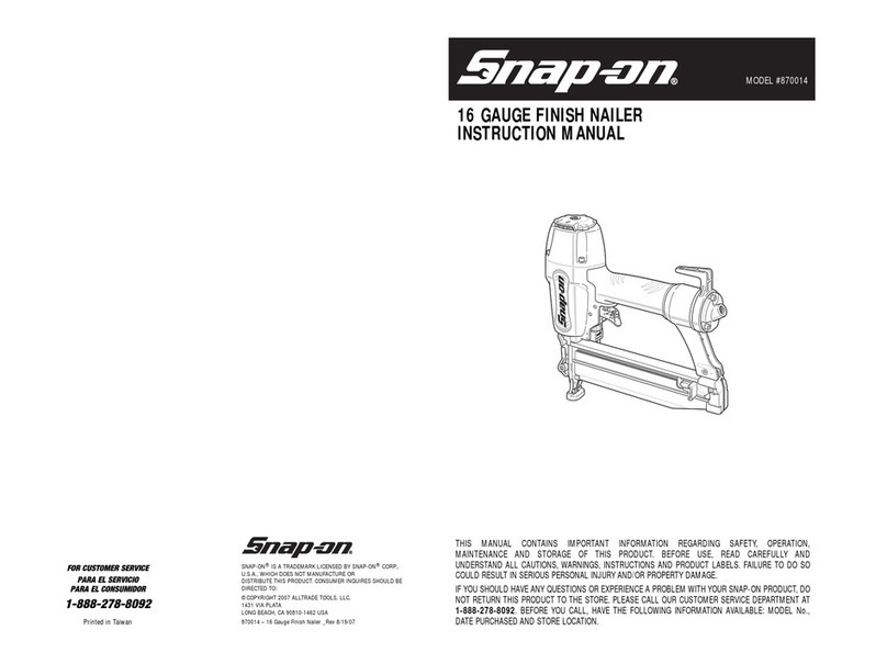 Snap-On 870014 instruction manual