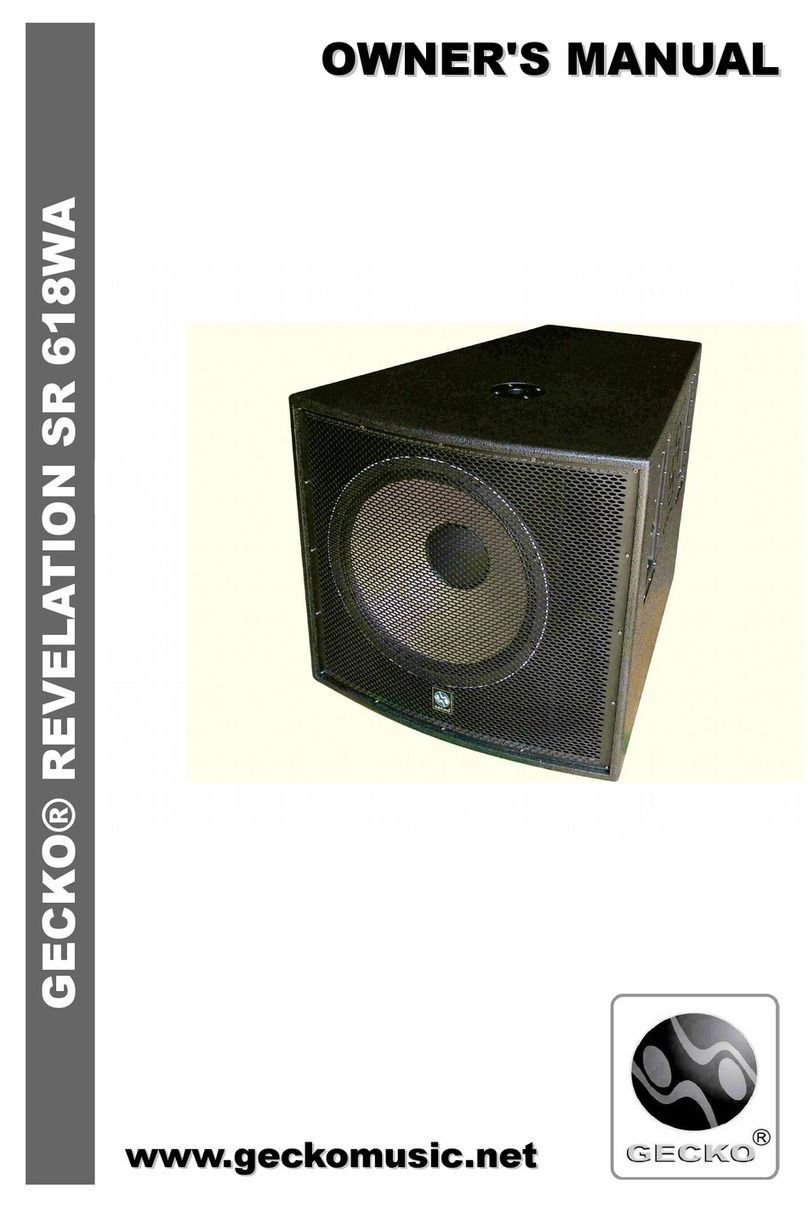 Gecko REVELATION SR 618WA owner's manual