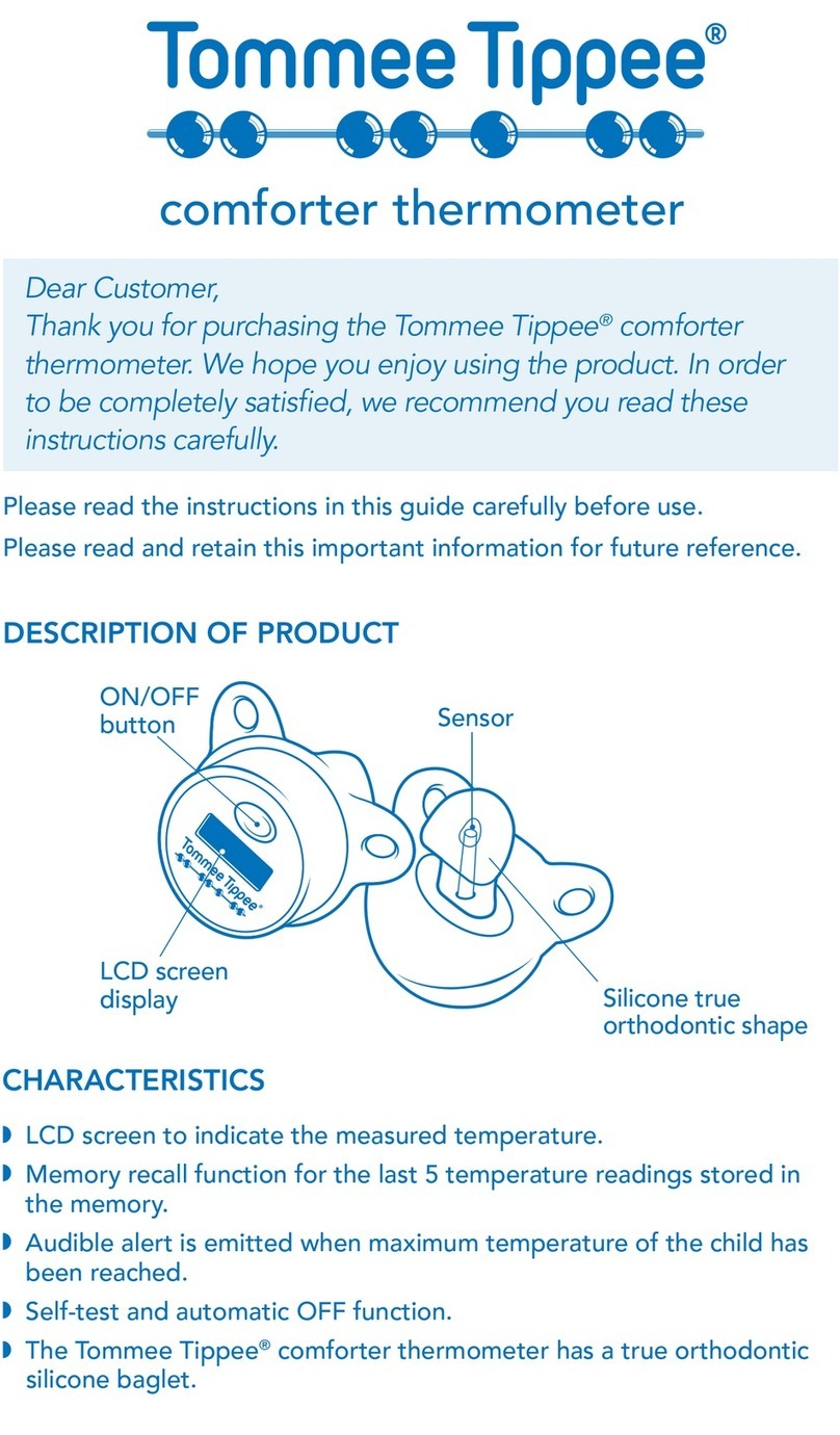 Tommee Tippee Comforter thermometer instruction manual