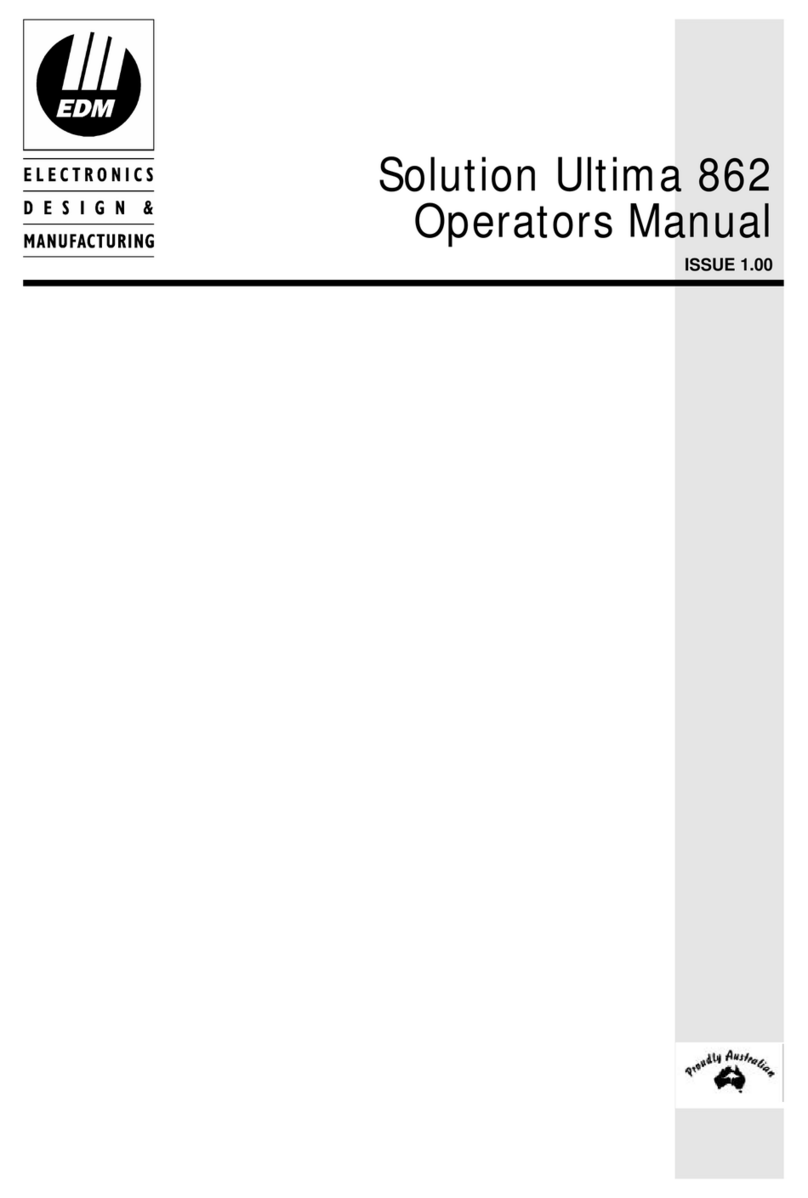 EDM Solution 862 Operation manual