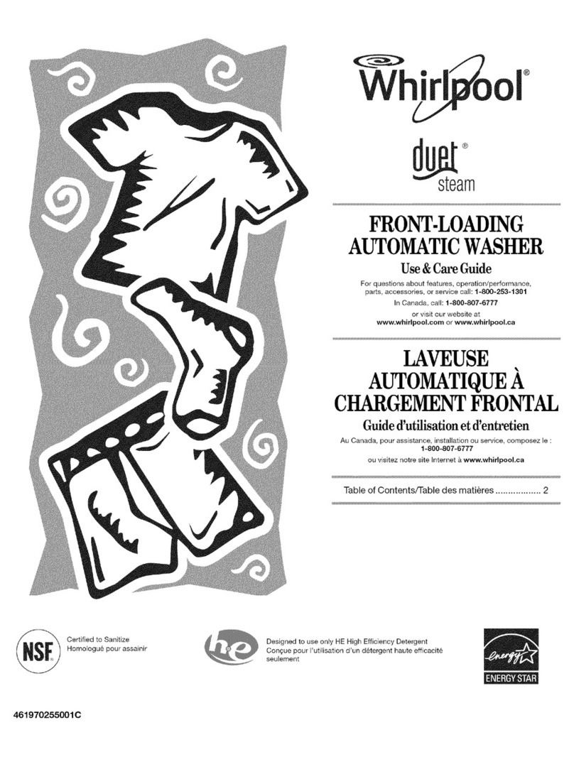 Whirlpool Duet Steam Use & care guide