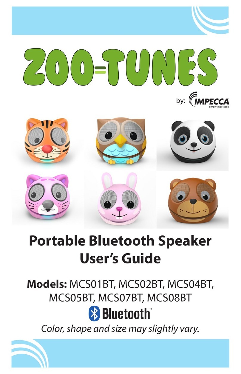 Impecca ZooTunes MCS01BT user guide