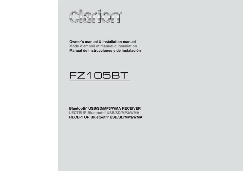 Clarion FZ105BT Owner's manual & installation manual