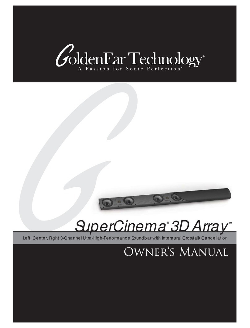 GoldenEar Technology SuperCinema 3D Array owner's manual
