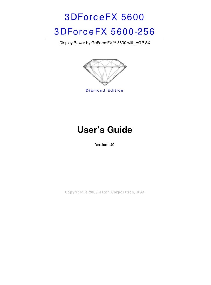 Jaton 3DForceFX 5600 User manual