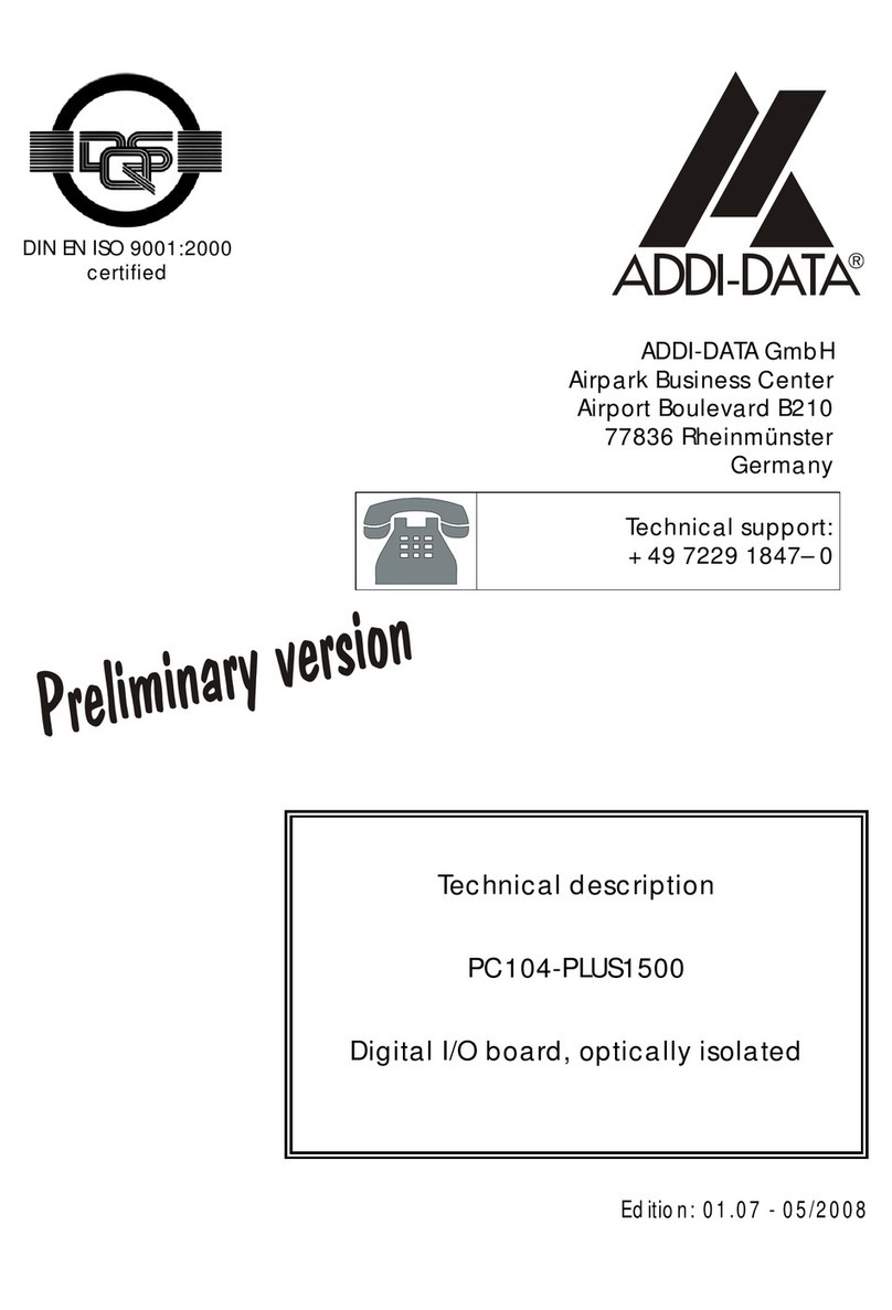 Addi-Data PC104-PLUS1500 Technical description