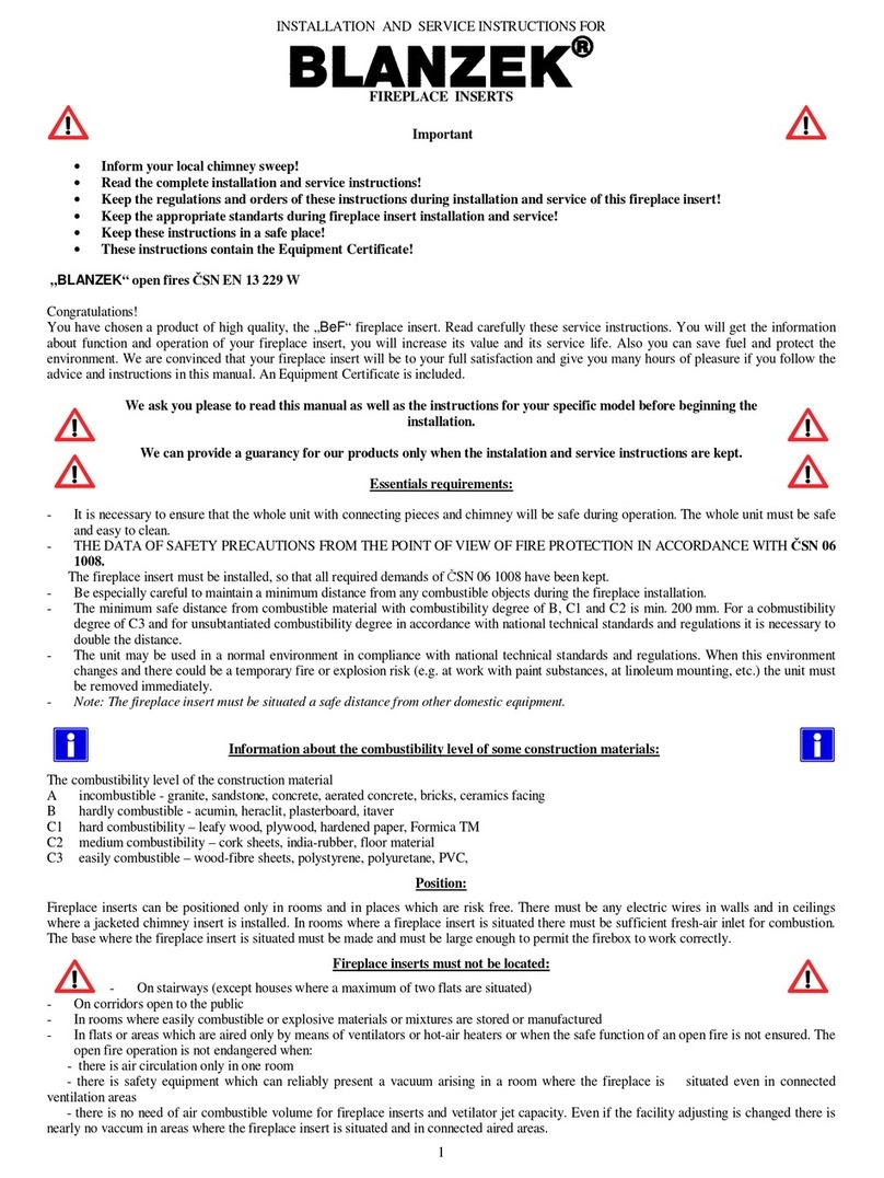 BeF Home BLANZEK Installation and service instructions