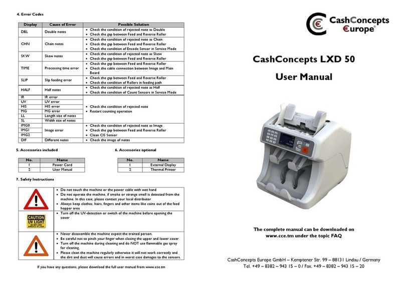 CashConcepts LXD 50 user manual