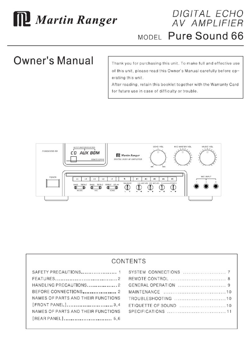Martin Ranger Pure Sound 66 owner's manual