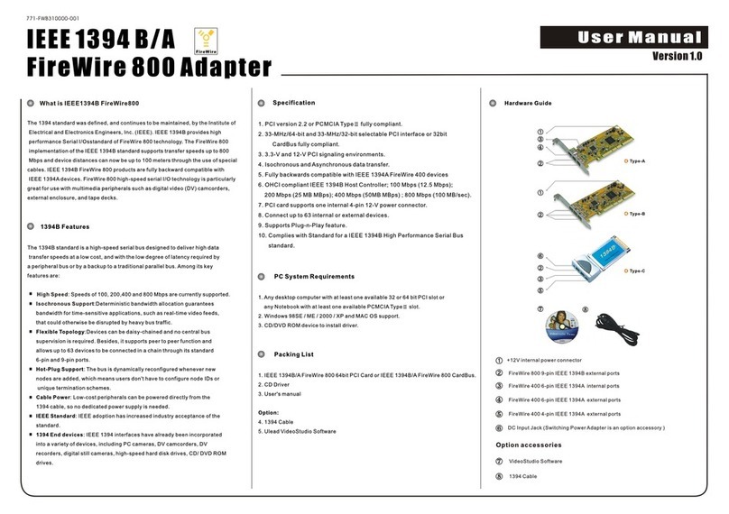 Assmann IEEE 1394B User manual