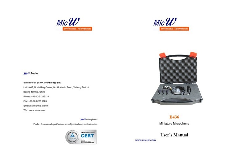 Mic W E436 User manual