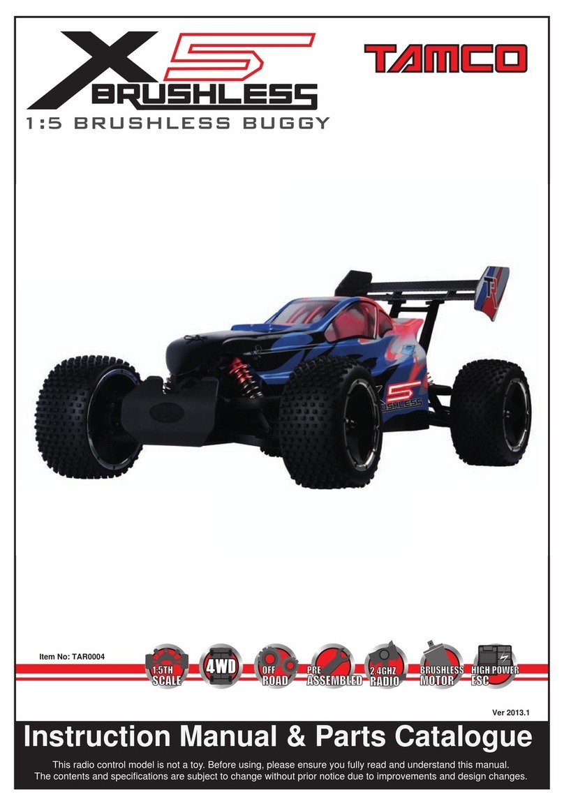 Tamco X5 1:5 Brushless Buggy Instruction manual & parts catalogue