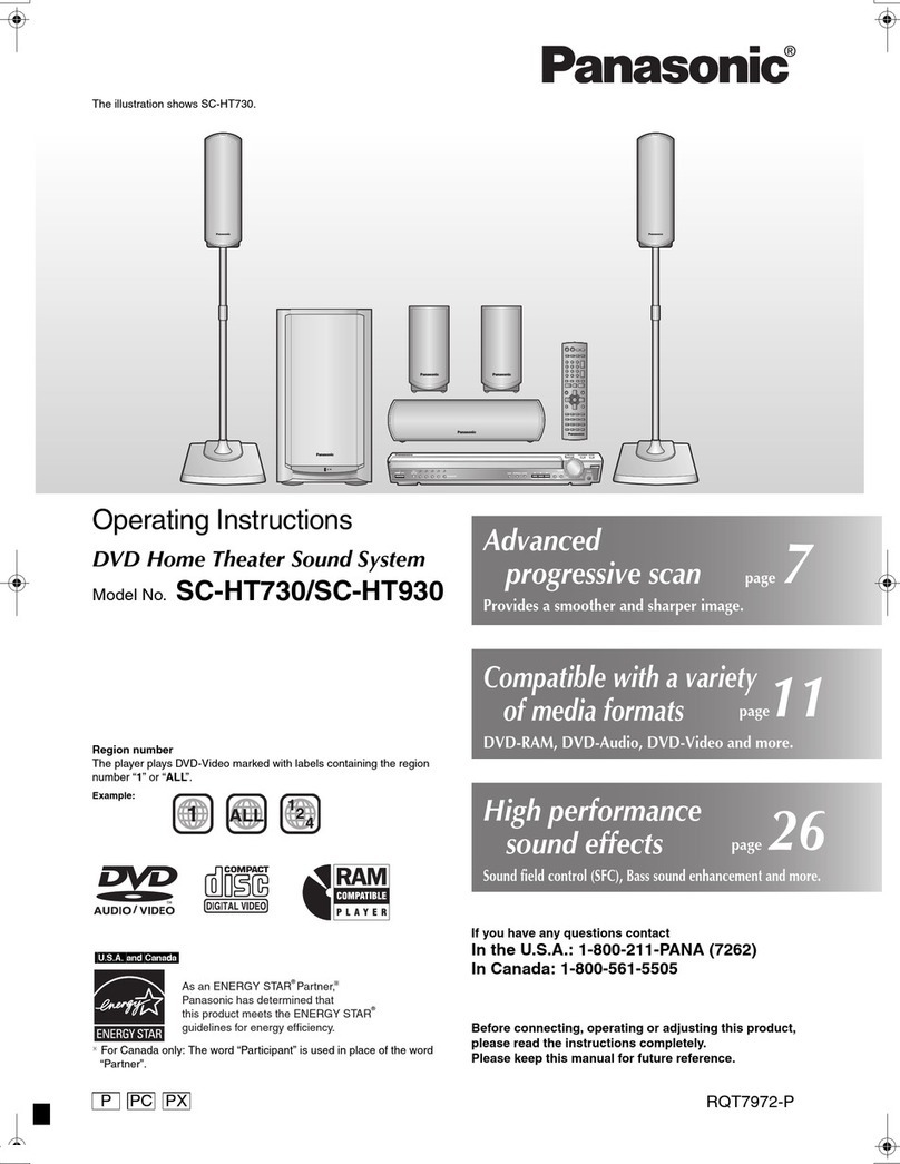 Panasonic SC-HT730 - DVD Home Theater System User manual