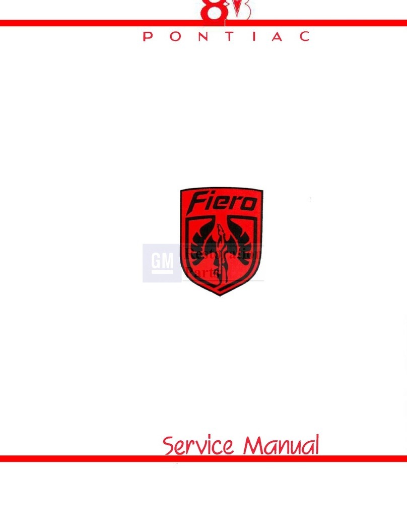 Pontiac Fiero 1988 User manual