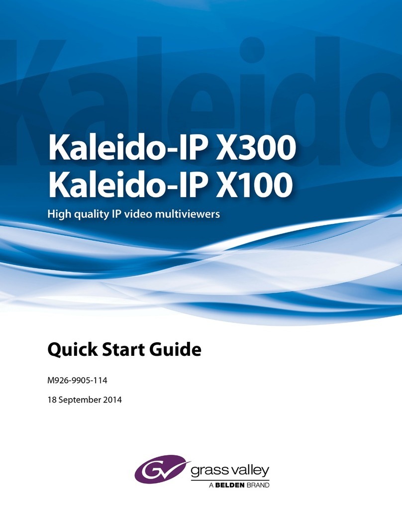 GRASS VALLEY KALEIDO-IP X300 quick start guide