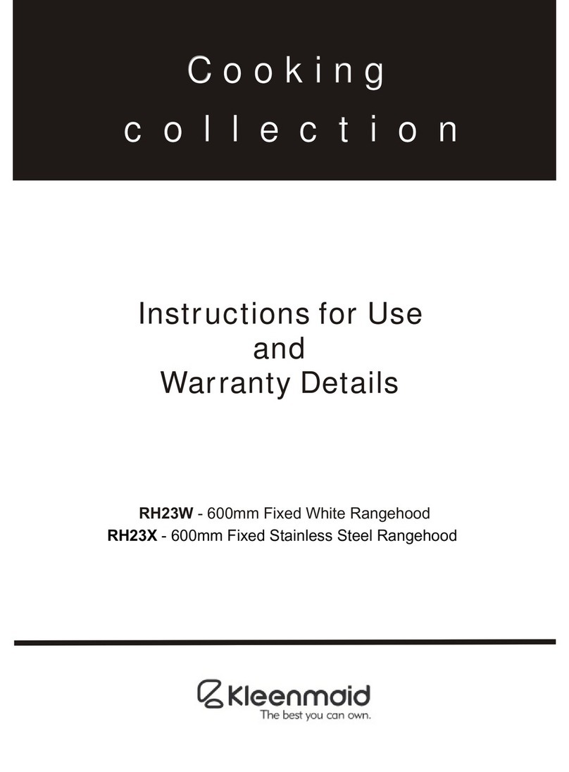 Kleenmaid RH23W Instructions for use and warranty details
