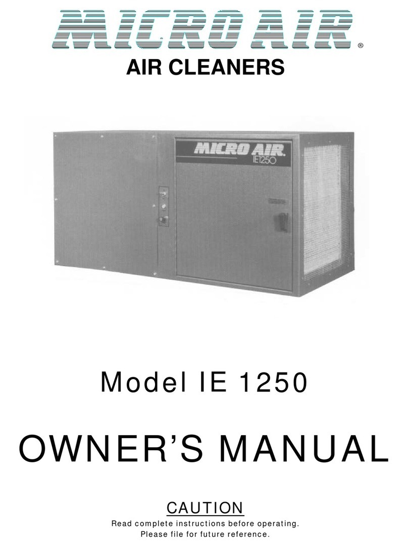 Micro Air Corporation IE 1250 owner's manual