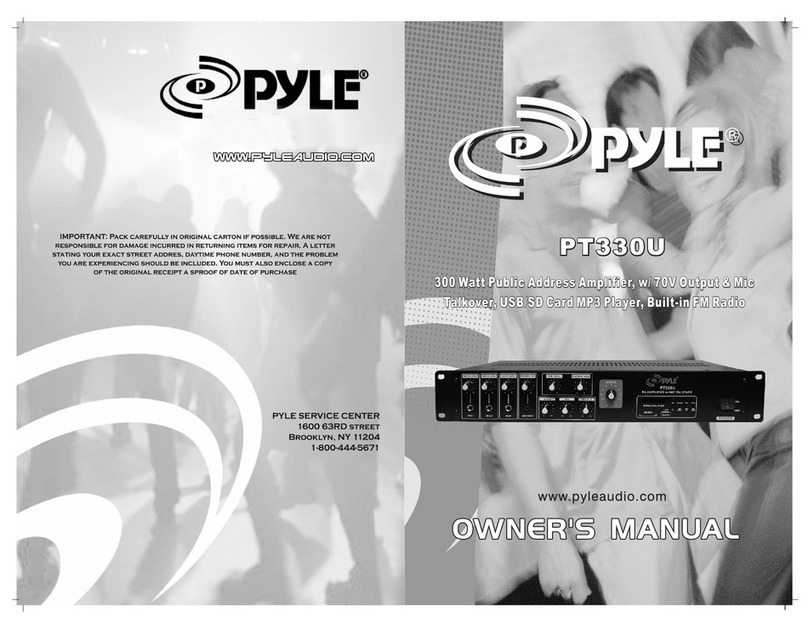 Pyle PT330U User manual