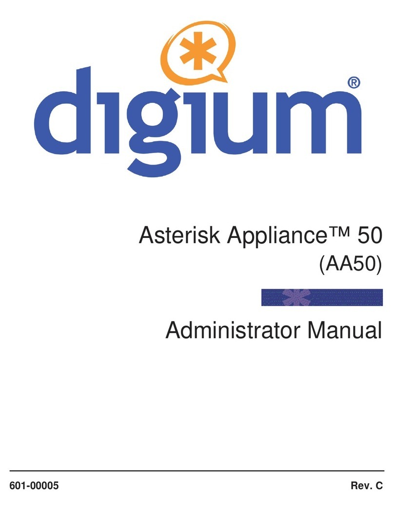 Digium Asterisk Appliance 50 Use and care manual