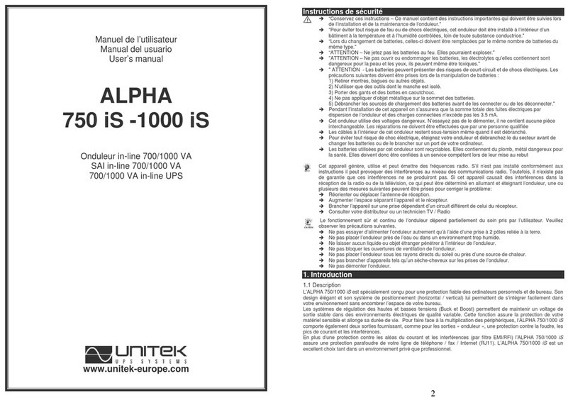 Unitek Alpha 750 iS user manual
