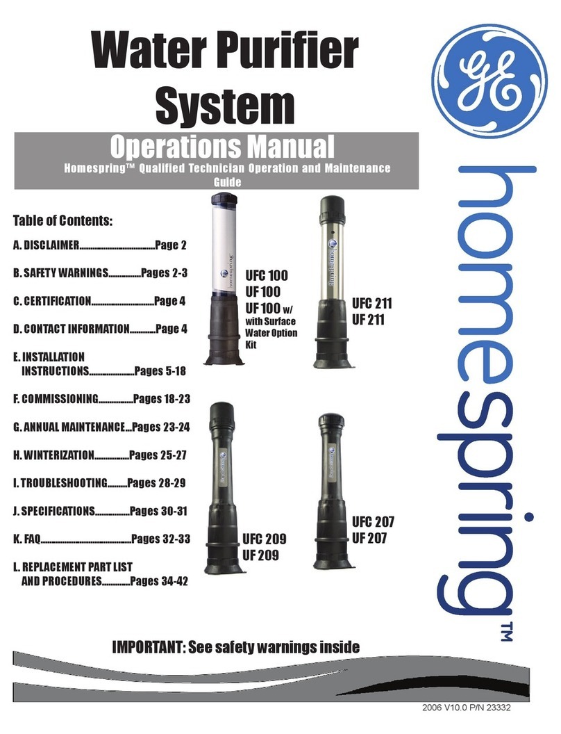 GE Homespring UFC 100 User manual