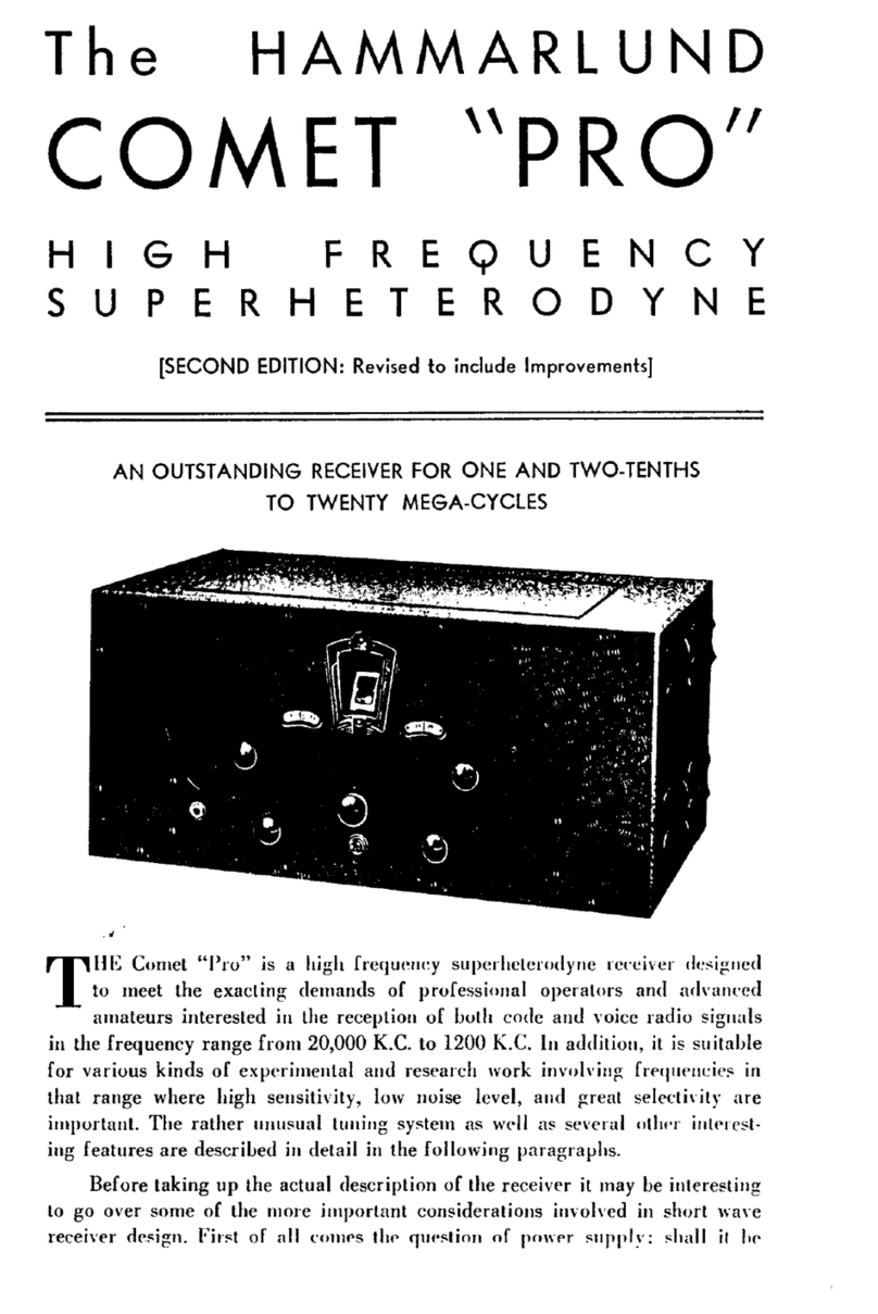 Hammarlund Comet Pro User manual