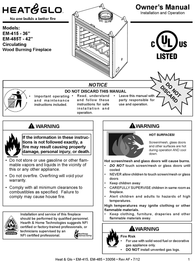 Heat & Glo EM-415 owner's manual