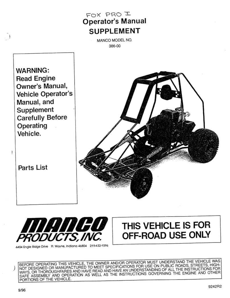 MANCO 386-00 Operator's manual supplement