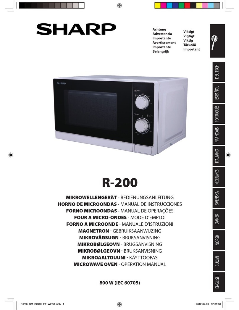 Sharp R-200 User manual