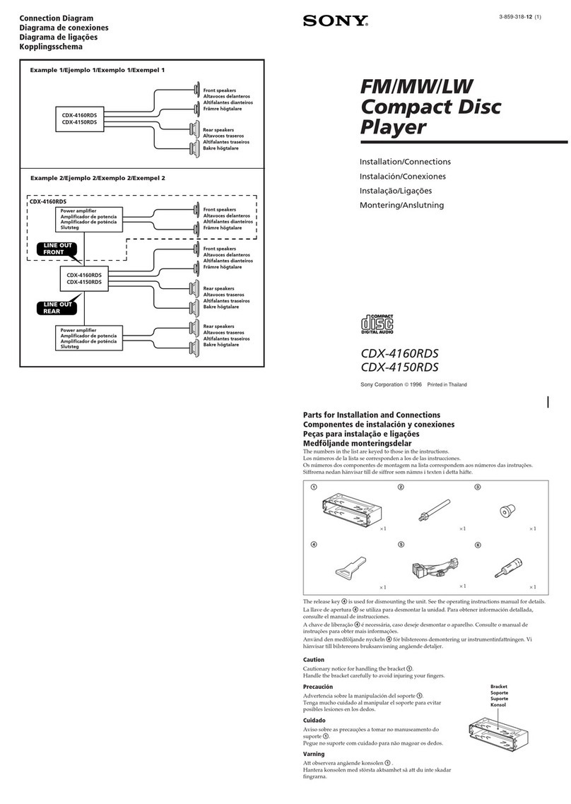 Sony CDX-4160RDS Installation/connections