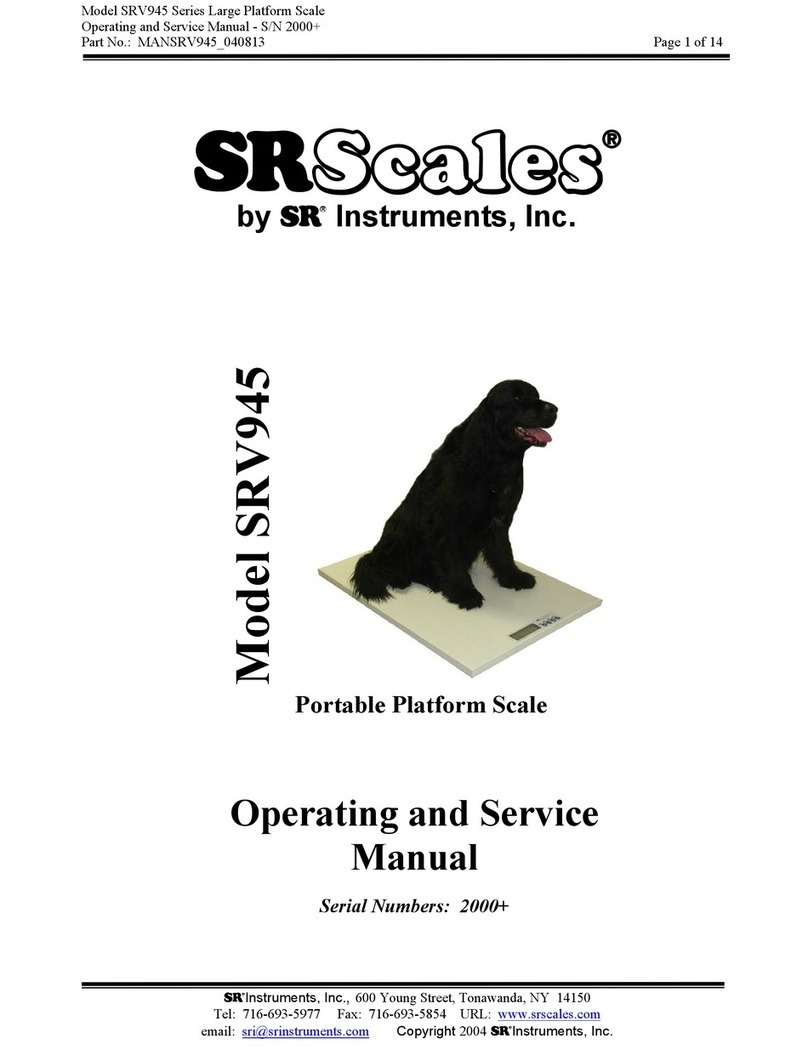 SRScales SRV945 Service manual