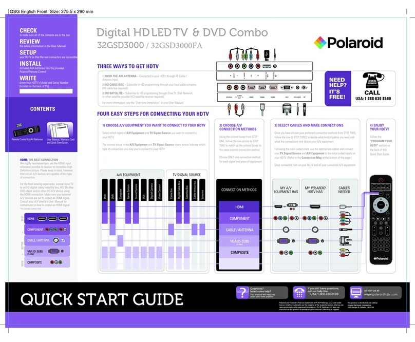 Polaroid 32GSD3000 User manual