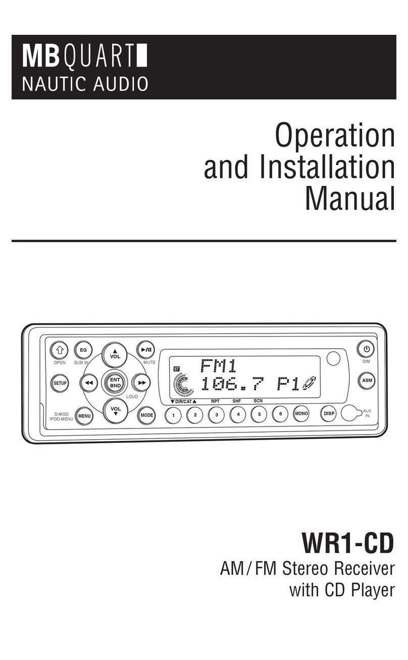 MB QUART WR1-CD Operation and installation manual