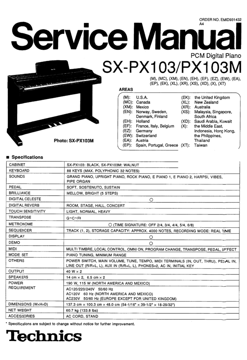 Technics SX-PX103 User manual Technics SX-PX103 User manual