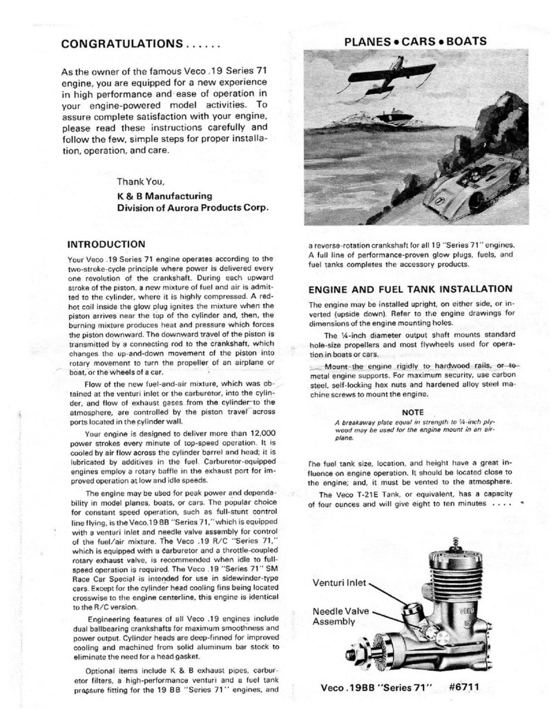 K&B Veco.19 R/C 6501 instruction manual
