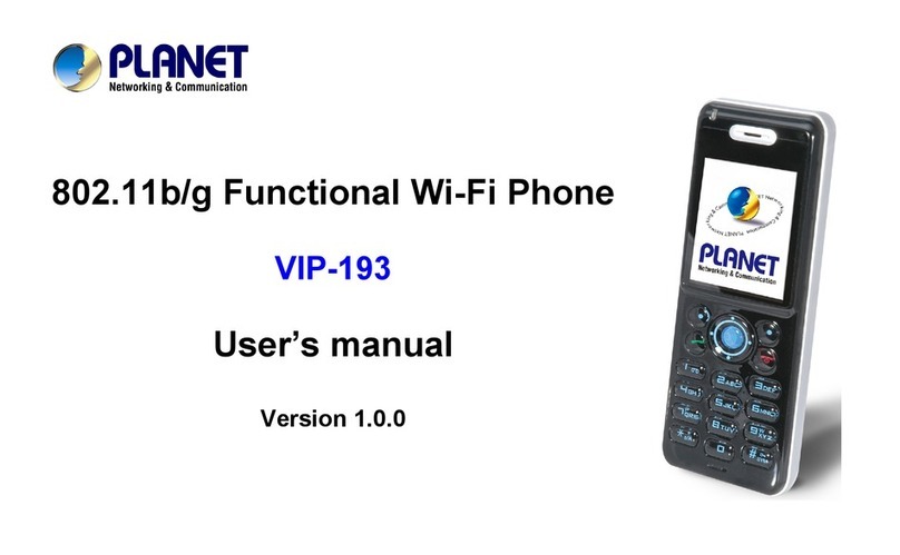Planet Networking & Communication VIP-193 User manual Planet Networking & Communication VIP-193 User manual