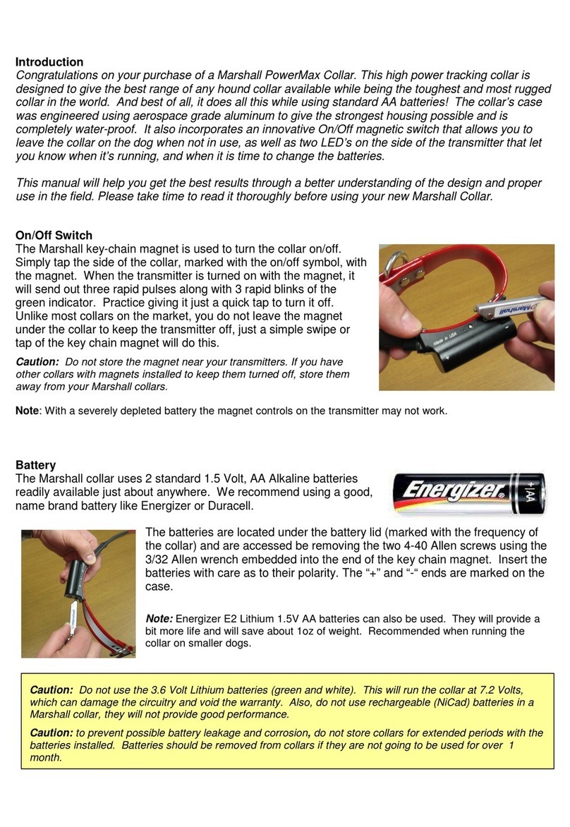 Marshall Radio Telemetry PowerMax H3K No Lights user manual