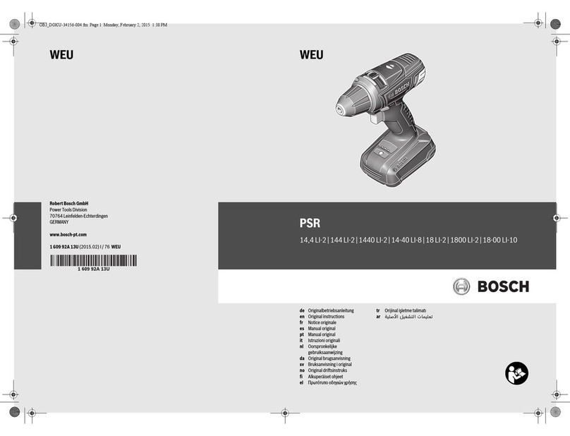 Bosch PSR 14 Operation instructions