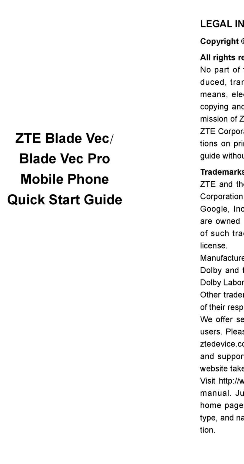 Zte Blade Vec User manual